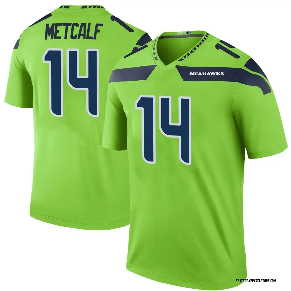 DK Metcalf Men s Legend Green Seattle Seahawks Color Rush Neon