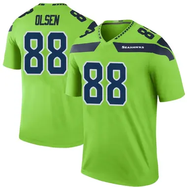 Greg Olsen Youth Legend Green Seattle Seahawks Color Rush Neon Jersey
