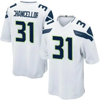 Kam Chancellor Men's Game White Seattle Seahawks Jersey