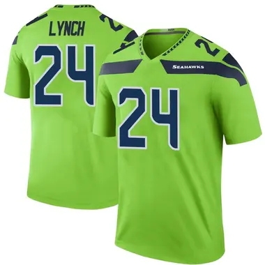 Marshawn Lynch Men's Legend Green Seattle Seahawks Color Rush Neon Jersey