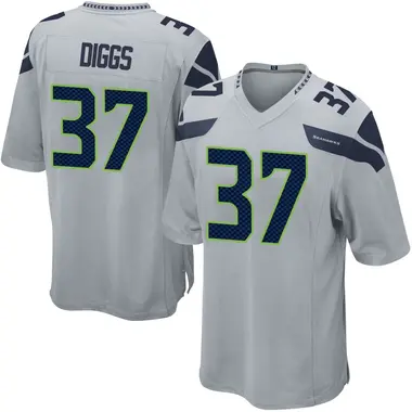 Quandre Diggs Men's Game Gray Seattle Seahawks Alternate Jersey