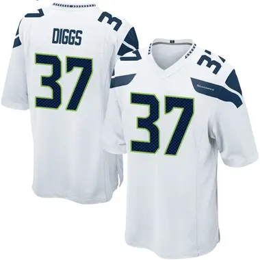 Quandre Diggs Men's Game White Seattle Seahawks Jersey