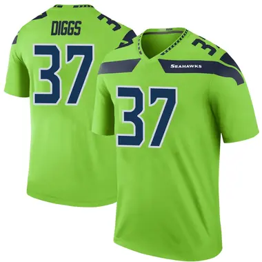 Quandre Diggs Men's Legend Green Seattle Seahawks Color Rush Neon Jersey