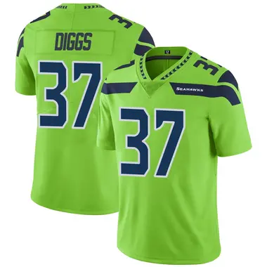 Quandre Diggs Men's Limited Green Seattle Seahawks Color Rush Neon Jersey