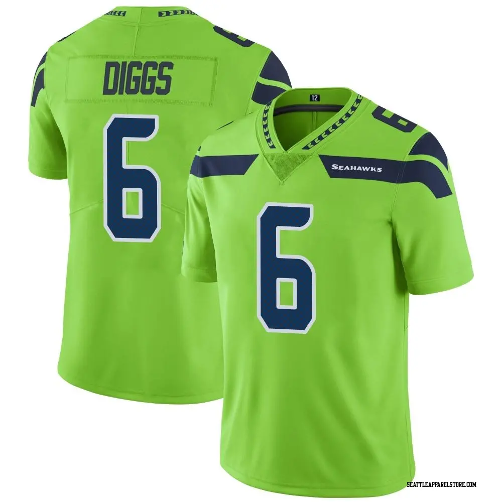 Quandre Diggs Youth Limited Green Seattle Seahawks Color Rush Neon