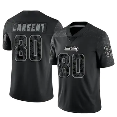 Steve Largent Men's Limited Black Seattle Seahawks Reflective Jersey
